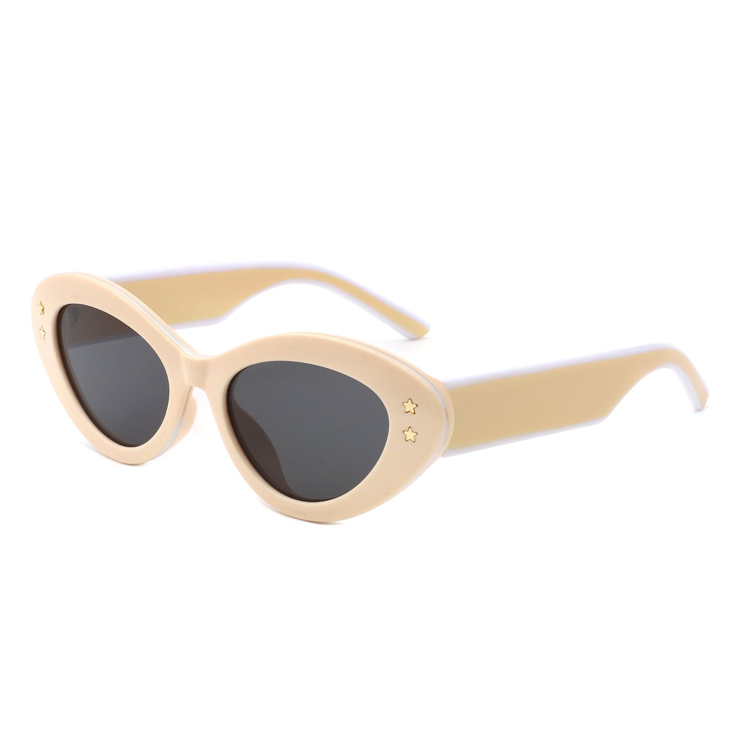 Elandor - Cat Eye Oval Star Designed Sunglasses-6