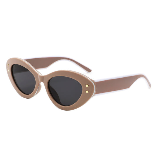 Elandor - Cat Eye Oval Star Designed Sunglasses-0