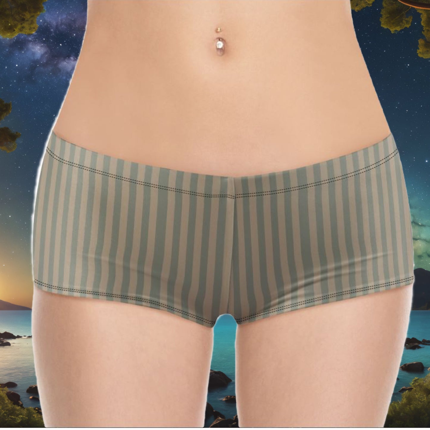 Tide Lines Booty Shorts