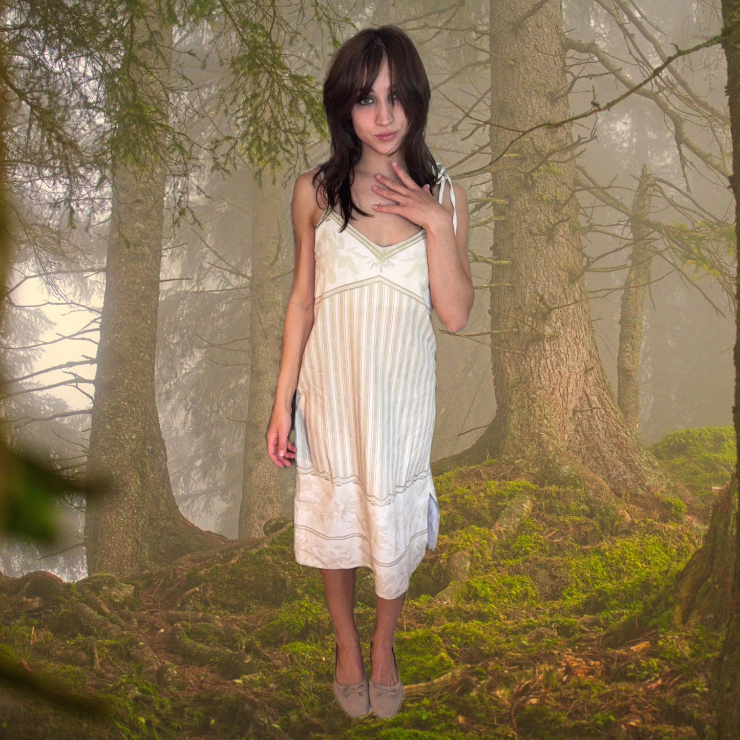 Gilded Hymn Slip Dress