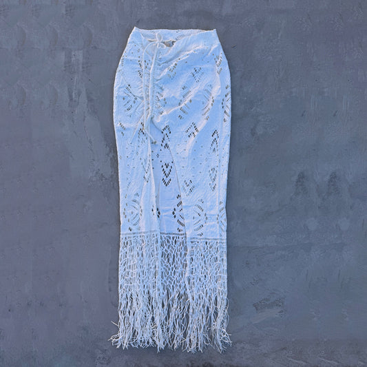 Pipa Offwhite Macrame Skirt-0