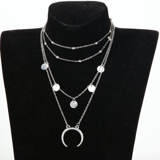 Crescent Horn Moon Necklace