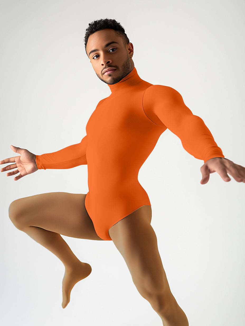 Long Sleeve Mock Neck Leotard-3